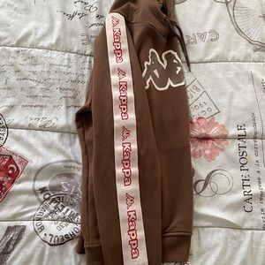 Kappa Brown Logo Tape Hoodie